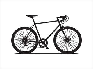 Fototapeta premium Bicycle silhouette vector, Bicycle clipart design, Bicycle icon silhouette vector illustration. 