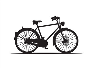 Fototapeta premium Bicycle silhouette vector, Bicycle clipart design, Bicycle icon silhouette vector illustration. 