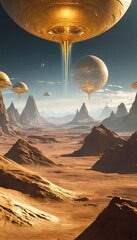 Futuristic Alien Landscape &ndash; Sci-Fi Planet Scene