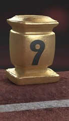Golden Trophy Number Nine &ndash; Elegant Award Design