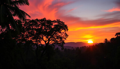 Evening Evening Glow Casting Vivid Glow Across