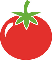 Tomato Vegetable Color Silhouette Graphic