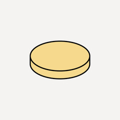 Coin money, flat finance collage element vector