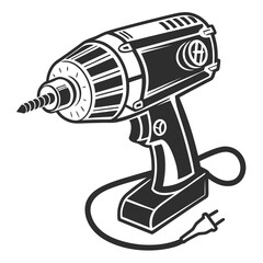 Vintage electric drill for construction work