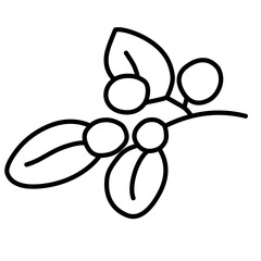 hollyberry fruit outline