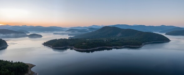 Obraz premium sunrise over the lake