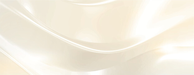 Elegant cream background with smooth, flowing texture. The cream color enhances the background's soft, luxurious appearance. Gradient wave background vector. Gold background.