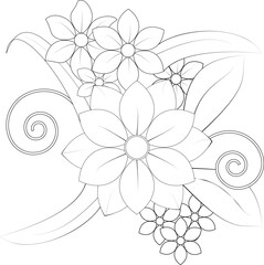 coloring pages ,flower, vector, pattern, floral, design, art, illustration, nature, leaf, plant, flowers, decoration, spring, branch, drawing, ornament, black, blossom, summer, wallpaper, card, beauty