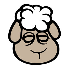 Sheep Face Sad Tired Exhausted Sleeping Weary Expression