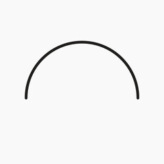 Simple arch shape illustration vector