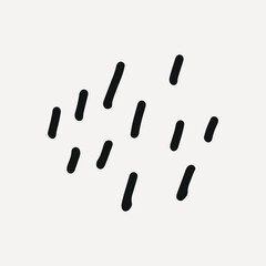 Minimalist abstract design with black dashes on a white, element vector