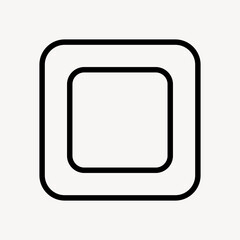 Minimalist geometric square design vector