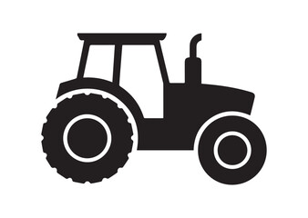 Tractor icon, Tractor solid vector
