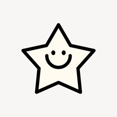 Smiling star icon design vector