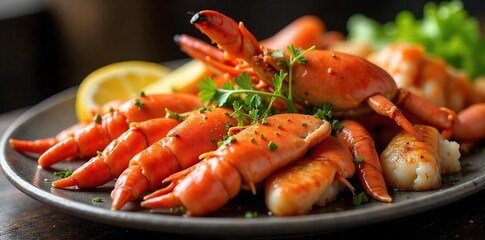 Lavish Seafood Buffet A Feast of Fresh Crab, Shrimp, Oysters, Sushi, and More