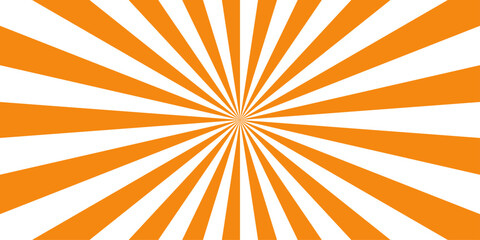Sun ray vector background radial sunrise or sunset light retro design. Minimal sunrise radiate striped wave geometric circus light Colorful sun rays sunburst pattern background. 