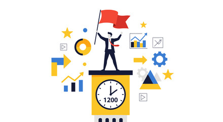 Achievement In Business: A Symbolic Illustration Of Triumph Over Challenges