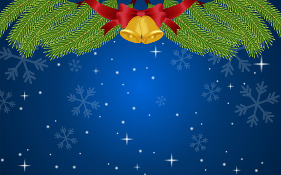 Night Blue Christmas Greetings Background Design