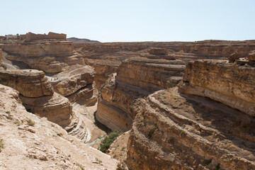 Canyons of Mides, a beautiful gorge that stretches for 3 Km. Tunisia