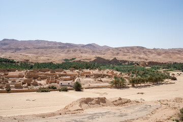 Ruins of old Tamerza, abandoned in 1969. The village collapsed following rains that lasted several days. The materials did not resist water infiltration.