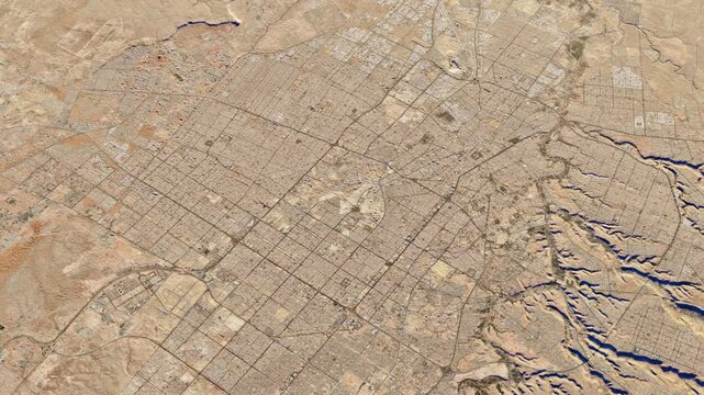 Riyadh 3D Ultra Realistic City Map Orbit Animation