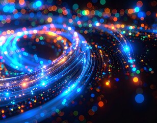 Generated image from fibre optic cables