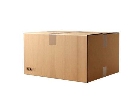 Kartonbox, transparenter Hintergrund, PNG