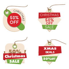 set of sale tags