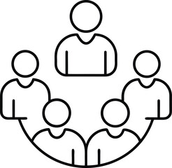 Collaboration Meeting Illustrations Line Art Transparent Background