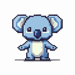 Fototapeta premium Adorable Chibi Koala Character in Pixel Art