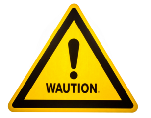 Safety Wet Floor Warning Stand Sign – Isolated PNG