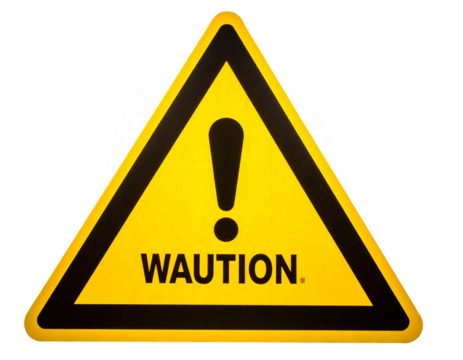 Safety Wet Floor Warning Stand Sign – Isolated PNG