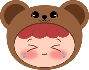 Cute Bear Head touched