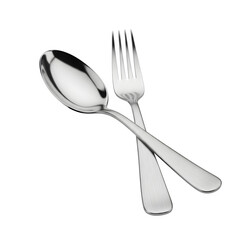 Spoon and fork isolated on transparent background