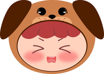 Cute Dog Head Scared