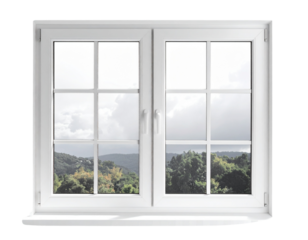  Classic White Window Frame – Minimal Architectural Element PNG