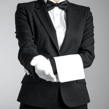 Woman in formal service uniform