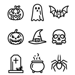 halloween icons set