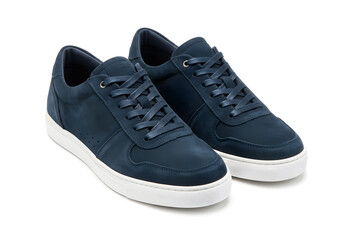 Pair of Casual Sneakers Isolated on White Background