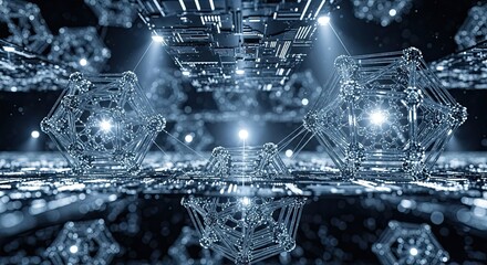  Analytical Microscopic Nanobots Creating Structures Loop with Focused Spotlights in 8K..jpeg