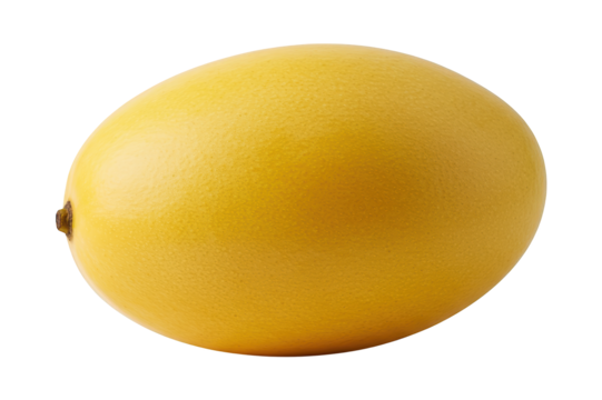 Whole yellow grapefruit isolated on a black background.