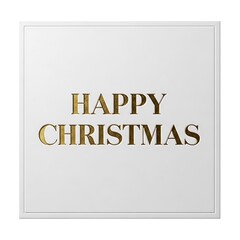 Happy christmas text on white background