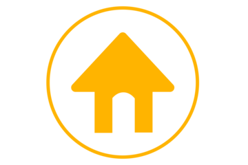yellow home button icon for web app website ui design