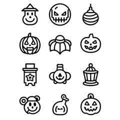 halloween icon set