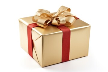 Obraz premium Christmas gift box white background celebration.