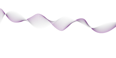 Futuristic Soundwave Pattern for Design. Digital Flow Lines and Curves. Smooth Blended Vector Illustration.
