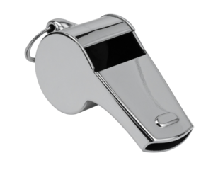 Your paragraph text - Classic Metal Referee Whistle with Pea Inside Isolated on Transparent Background