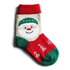 Festive sock with Santa design.