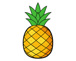 pineapple isolated on white