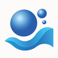 3D Abstract Wave and Spheres